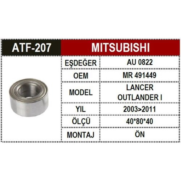 ATF 207 MITSIBISHI LANCER OUTLANDER 03-11 ON AKS RULMANI 