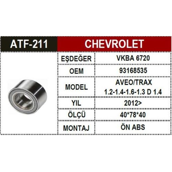 ATF 211 CHEVROLET PORYA BILYA ON AVEO ABSLI 13592067 MOKKA 