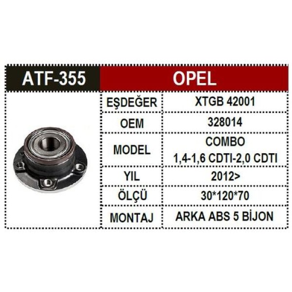 ATF 355 OPEL PORYA ARKA COMBO D DOBLO 328014 