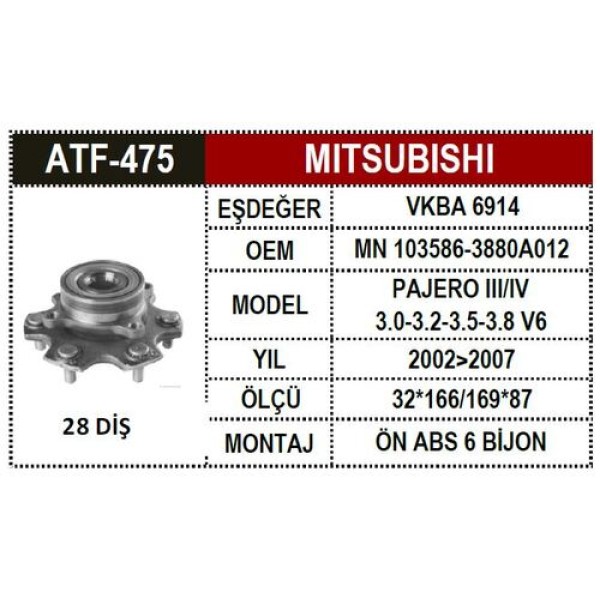 ATF 475 MITSUBISHI PAJERO III ON PORYA 