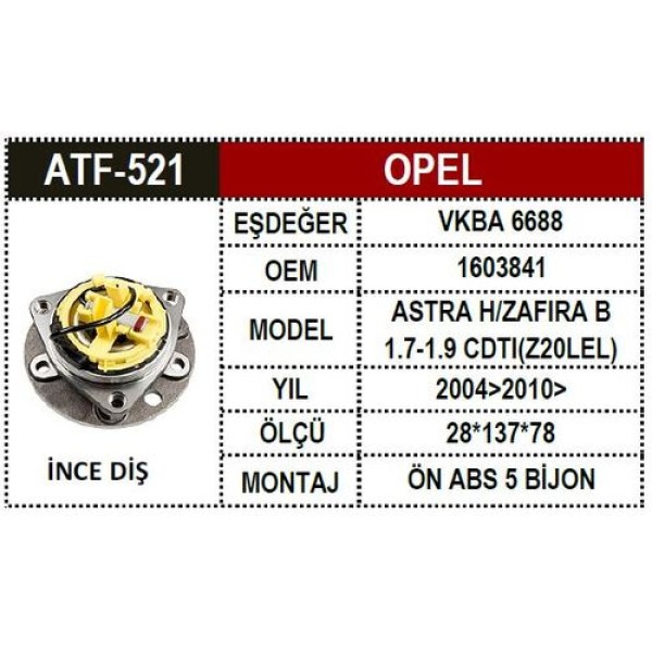 ATF 521 OPEL PORYA ON ASTRA H 1.9 5 BIJON 16 03 841 