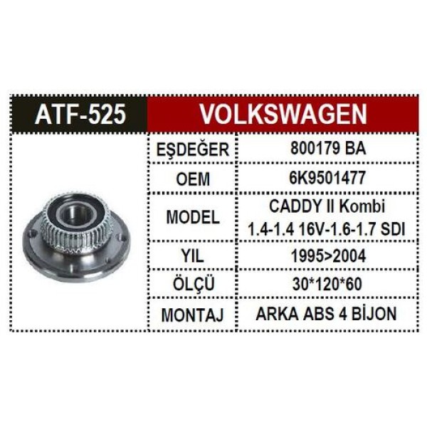 ATF 525 VW CADDY 97 PORYA ARKA 6K9501477 