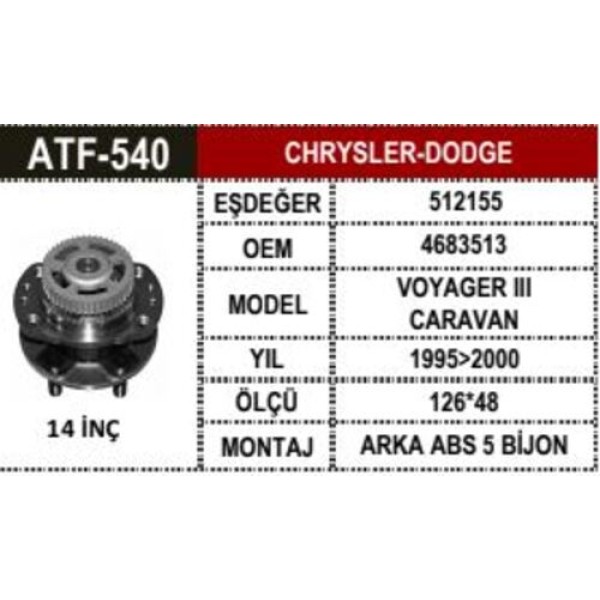 ATF 540 CHRYSLER VOYAGER 95-01 ARKA PORYA 4683513 