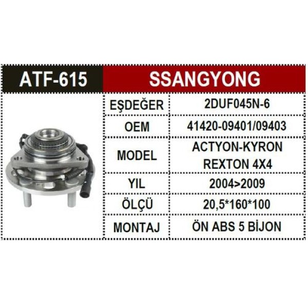 ATF 615 SSANGYONG ACTYON KYRON REXTON ON PORYA 04-09 
