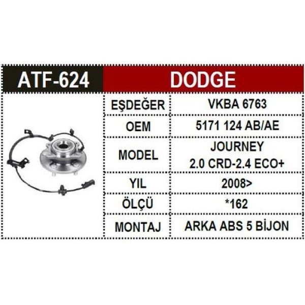 ATF 624 DODGE JOURNEY 08- ARKA PORYA 5171124 