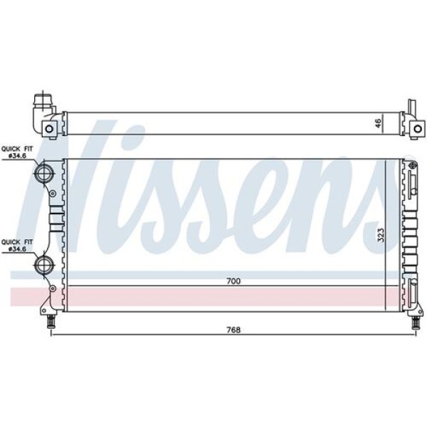 Autolux 46807378 Su Radyatörü Mekanik Mt 700X306X26mm 