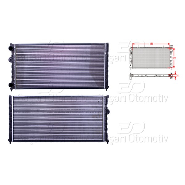 AUTOLUX 6K0121253AC SU RADYATORU MEKANIK MT-AT 630X322X34 MM 