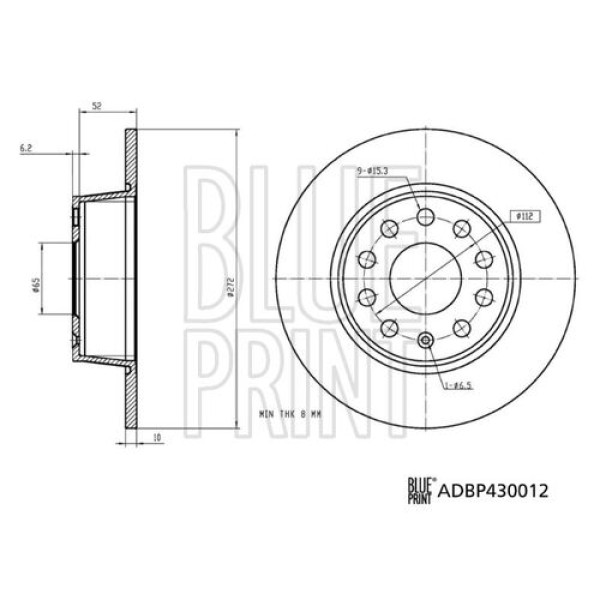 BLUE PRINT ADBP430012 FREN DISKI VW-AUDI 