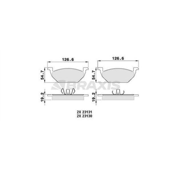 BRAXIS AA0007 Fren Balatası Ön Octavia Fabia 1.6İ 1.8İ 1.9TDI 96-A3 1.6 1.8 1.9TDI Bora Varıant 1.6