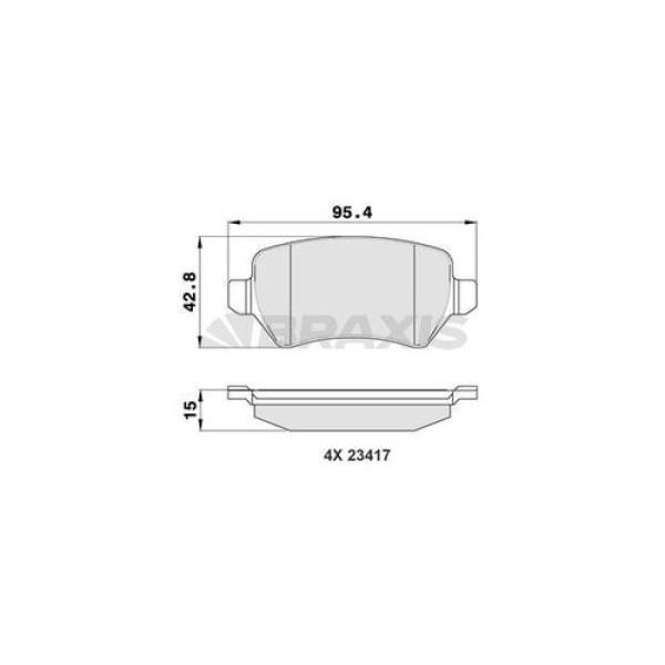 BRAXIS AA0015 Fren Balatası Arka Astra G Astra H Merıva A Zafira B Corsa C Kia Ceed 12- 