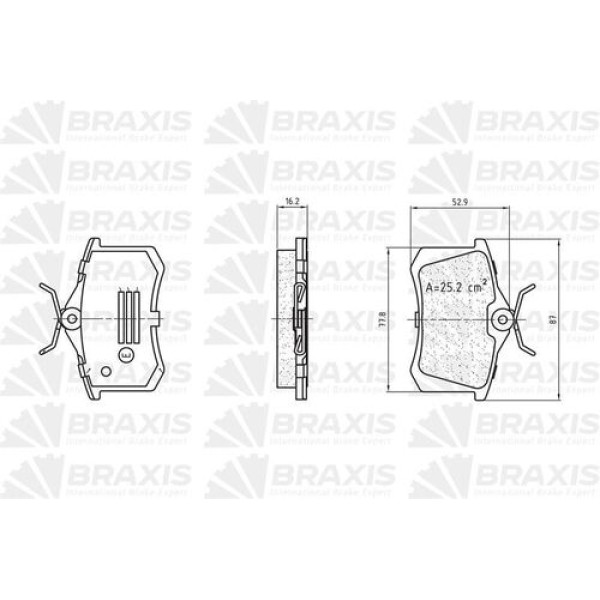 BRAXIS AA0020 Fren Balatası Arka Golf IV Bora Audi A1 A3 A4 A6 A8 Altea Cordoba Ibiza III IV V Megan 