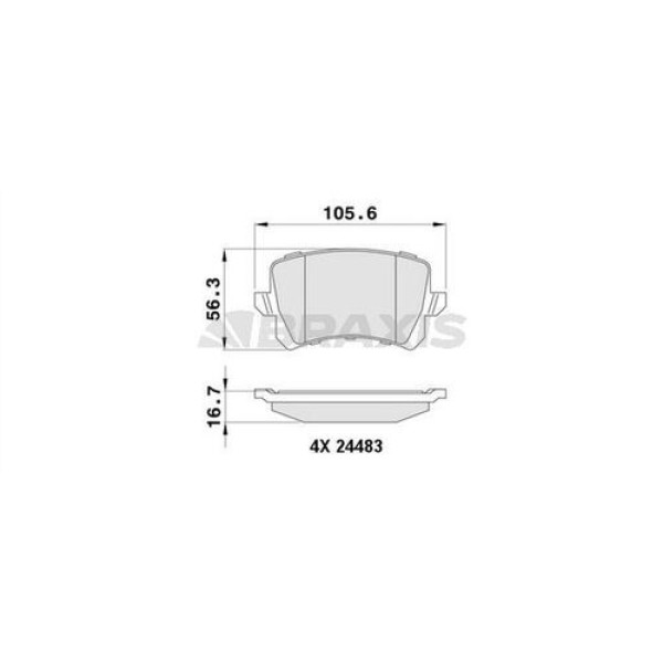 BRAXIS AA0050 Fren Balatası Arka Passat B7 10- Sharan 10- Tiguan 07- / A6 01- Q3 11- / Alhambra 10- 