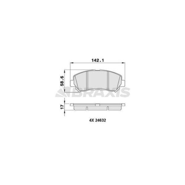 BRAXIS AA0051 Fren Balatası Ön Nissan Qashqai 07-12 X-Traıl 08-11 Renault Kaleos 2.0 DCI