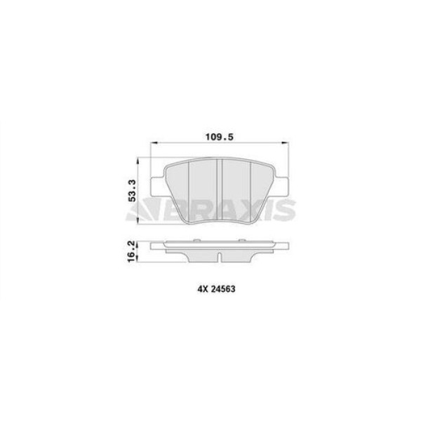 BRAXIS AA0055 Fren Balatası Arka Leon Caddy Octavia 1.4Tsı 1.6 1.8Tsı 1.9TDI 2.0 09 04-