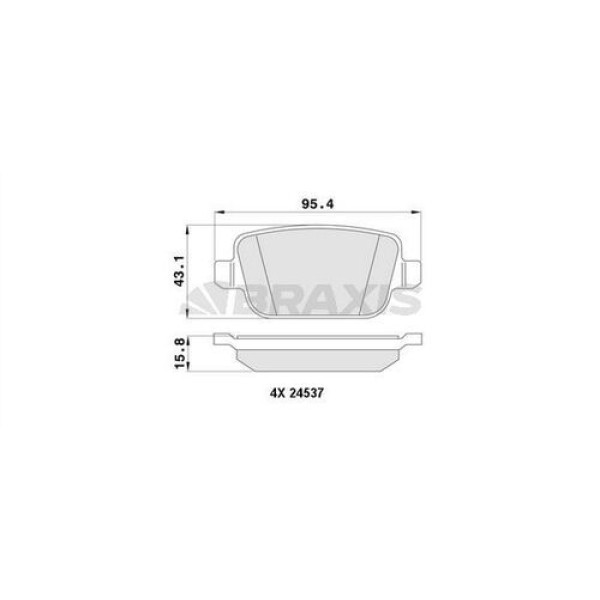 BRAXIS AA0062 Fren Balatası Arka Mondeo IV Ca2 07-14 S-Max 09- 06- S-Max 09- Mondeo III 00-07 IV 07-