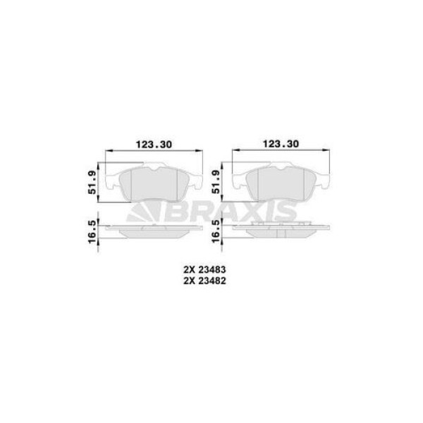 BRAXIS AA0068 Fren Balatası Arka Connect 1.8TDCI 02- Laguna II III Latitude-Espace IV Vectra C Prime 