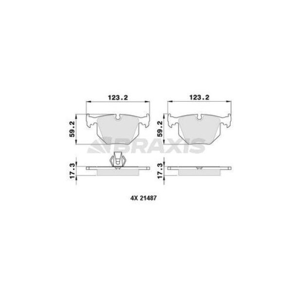 BRAXIS AA0094 Fren Balatası Arka Land Rover Range Rover III 4.2 4.4 3.0D 3.6D 4×4 Bmw X5 E83 3.0I 4.