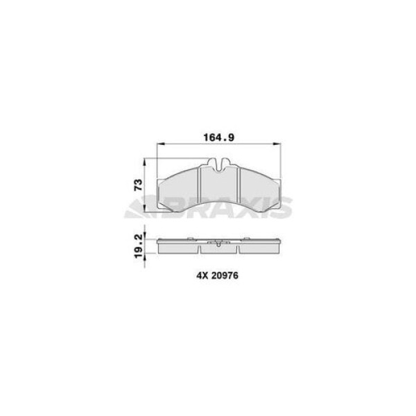 BRAXIS AA0142 Fren Balatası Ön Arka Lt28-46 -28-35 05.96- Sprinter 408D-412Dtd