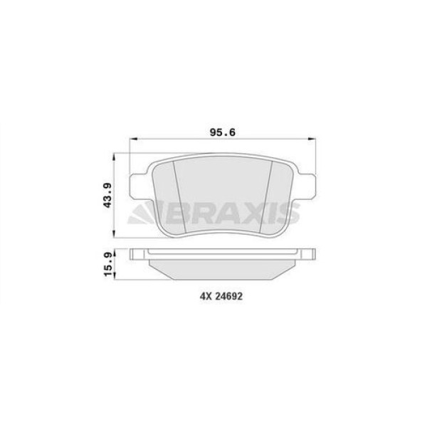 BRAXIS AA0189 Fren Balatası Arka Kangoo III Cıtan 1.5 1.6