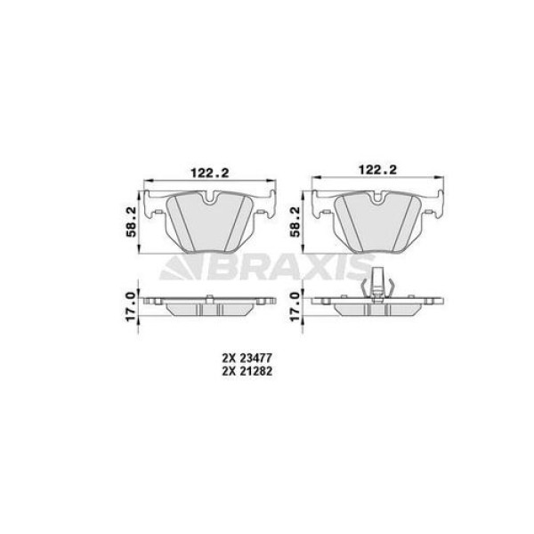 BRAXIS AA0230 FREN BALATASI ARKA BMW X5 E70 F15 X6 E71 F15 