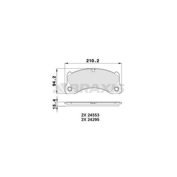 BRAXIS AA0342 ON FREN BALATASI TK TOUAREG 02> CAYENNE 02> PANAMERA 11> MACAN 14> 