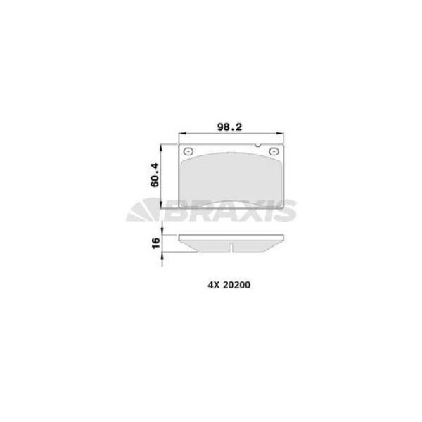 BRAXIS AA0365 Fren Balatası Ön Volvo 240