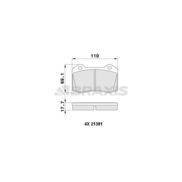 BRAXIS AA0380 ON FREN BALATASI TAKIMI CITROEN DS3 14>15 DS 15>19 IBIZA II (6K1) 1.8 T 20V CUPRA 00>02 ARKA FREN BALATASI VOLVO S60 I (384) R 2.5 T AWD 03>10 V70 II (285) R 2.5 T AWD 03>10 JAGUAR XK 8 CONVERTIBLE (X100) 4.0 96>98 