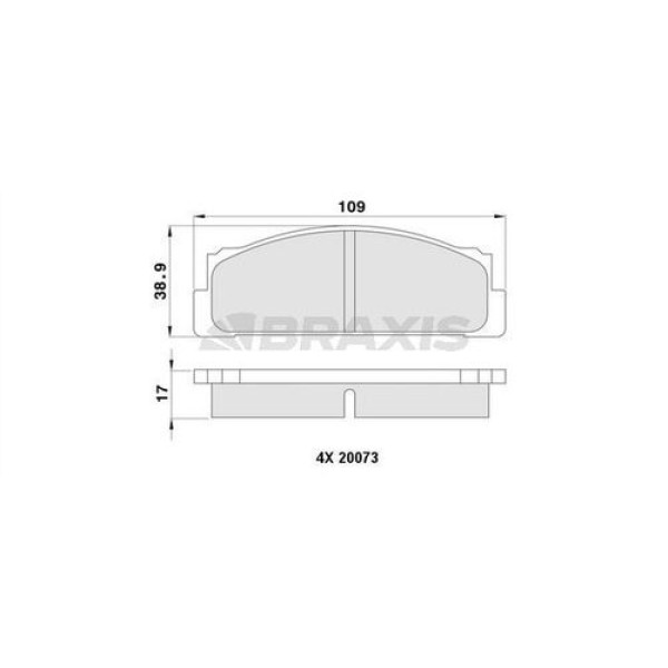 BRAXIS AA0401 Fren Balatası Ön M124 M131