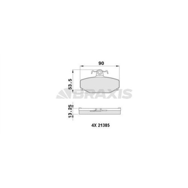 BRAXIS AA0466 ARKA FREN BALATASI (TK) 740 ESTATE 87 92 760 87 90 780 86 91 940 ESTATE 93 95 V70 XC 95 