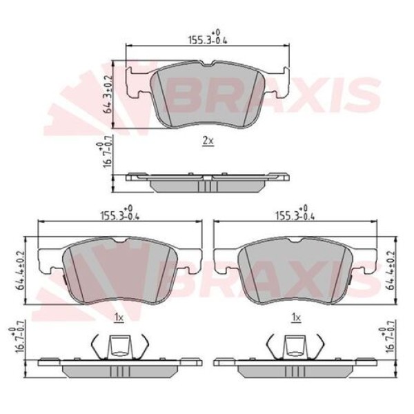 BRAXIS AA0699 Ön Fren Baltası Yenı Kasa Focus IV 1.5 TDCI - 1.5/1.0 Ecoboost 17- 