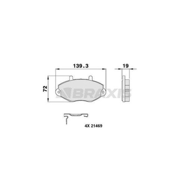 BRAXIS AB0096 Fren Balatası Ön Ford Transit IV V 