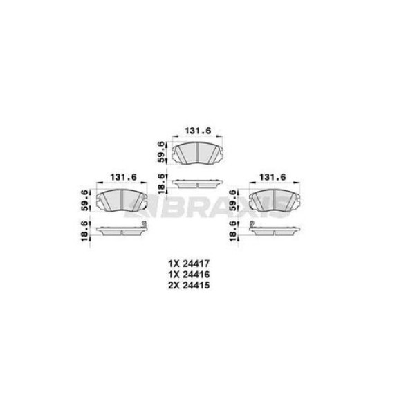 BRAXIS AB0167 Fren Balatası Ön Insignia 16 Inch Jant 