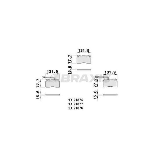 BRAXIS AB0261 ON FREN BALATASI ALFA 159 05 2.4 JTDM 3.2 JTS SPIDER II 06 3.2 I BRERA 06 2.4 JTDM 