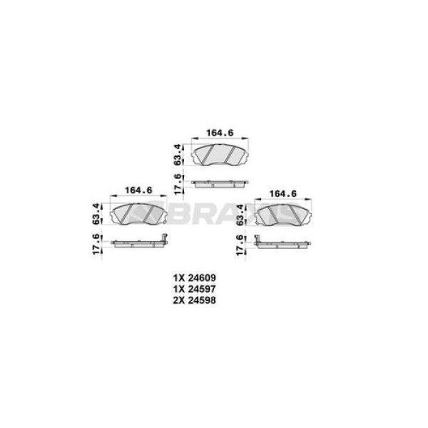 BRAXIS AB0352 Fren Balatası Ön H1 08- Carnival 06-12