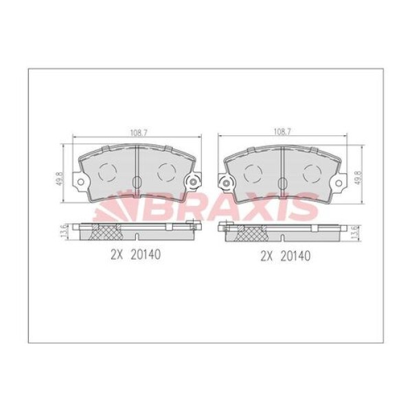 BRAXIS AB0600 Fren Balatası Ön Renault 12 / Solenza 