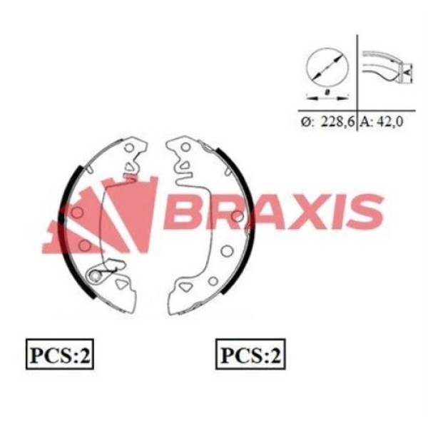 BRAXIS AC0001 Kampana Balata Murat 131 / Renault 12 / C15 Cırcırlı 