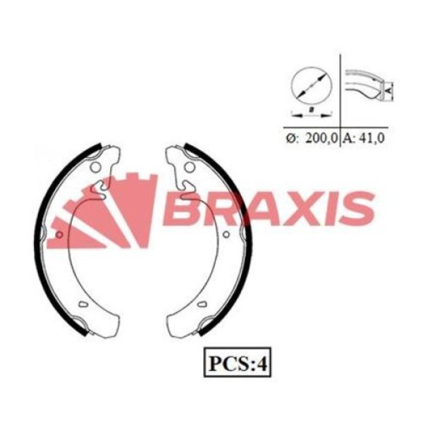 BRAXIS AC0003 Kampana Balata Kalına 04- Samara Vega 200×40Mm 