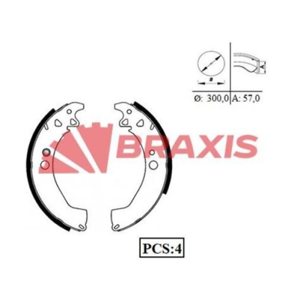 BRAXIS AC0007 Kampana Balata J9 300×57Mm 