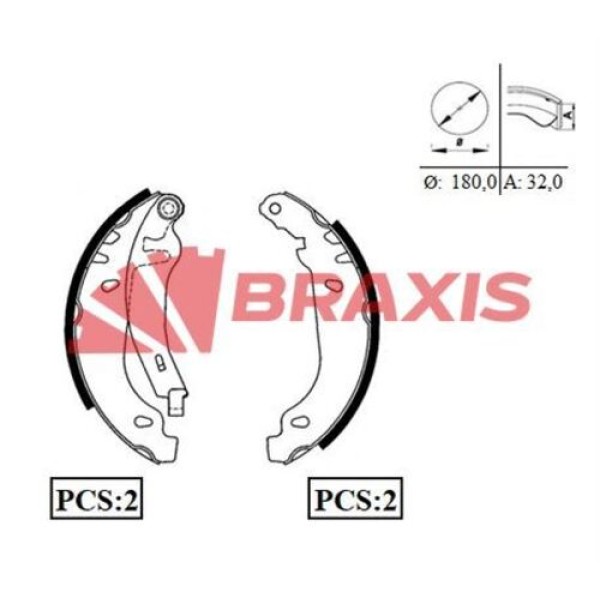 BRAXIS AC0012 ARKA FREN BALATASI PABUC P306 SEDAN HB XSARA 1.4 1.6 1.8 1.8D 1.9D 1.5 DIZEL (97 00) 
