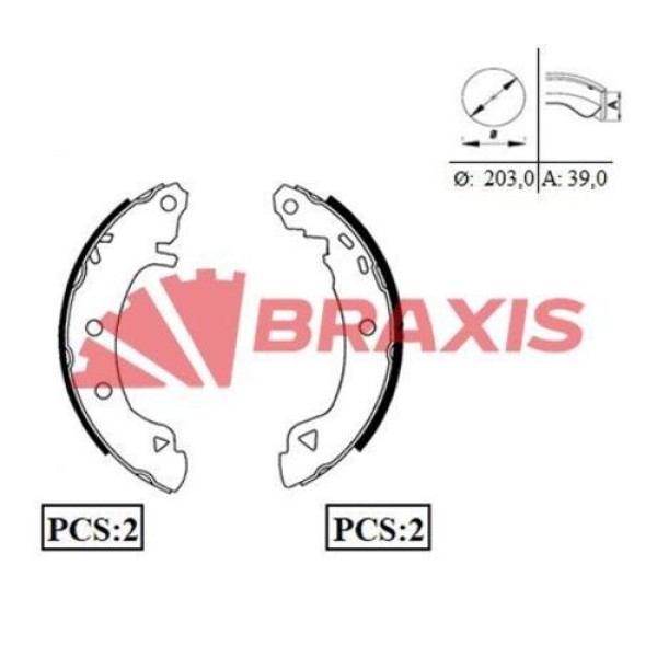 BRAXIS AC0030 Kampana Balata Marea Brava Bravo / 33 83- 145 146 / R19 Express