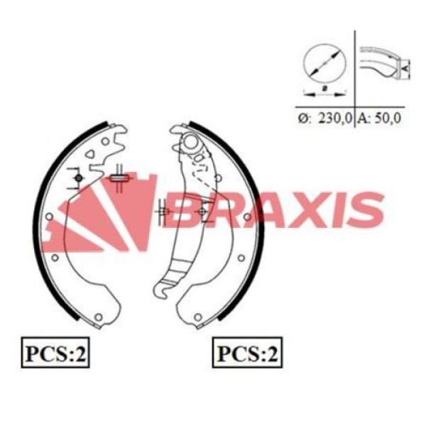 BRAXIS AC0034 Arka Fren Balatası Corsa B Combo B Kadett E