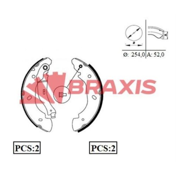 BRAXIS AC0061 Kampana Balata Transit Tourneo 06-14 Transit V184 01-06 Transit V347 06- Önden Çekişli 