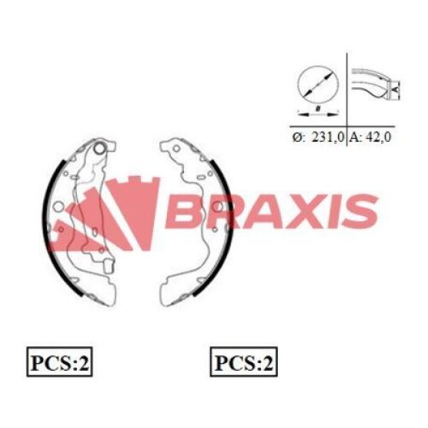 BRAXIS AC0081 Kampana Balata CLIO IV Kangoo III Captur / Logan Mcv Sandero II Duster Dokker Lodgy 22 