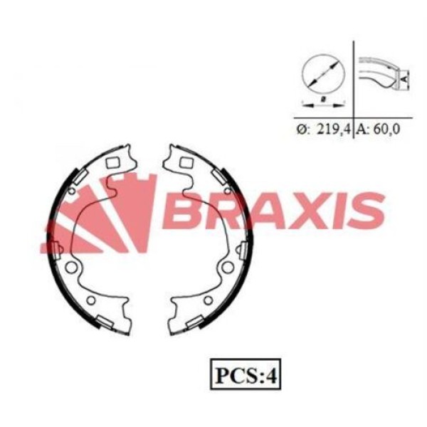 BRAXIS AC0082 ARKA FREN BALATASI PABUC STAREKAMYONET LIBERO 2004> 