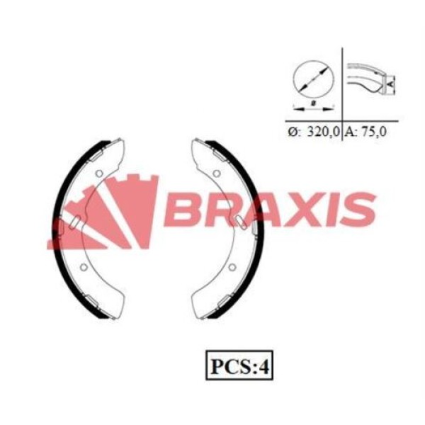 BRAXIS AC0093 Kampana Balata Ön Arka Canter 444 449 635 