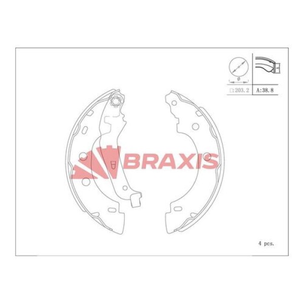 BRAXIS AC0100 Arka Fren Kampanası Kangoo 