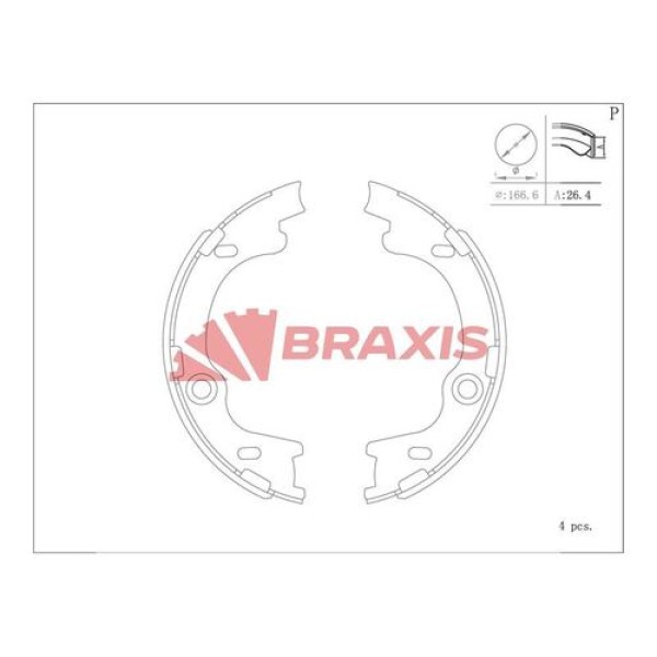 BRAXIS AC0112 EL FREN BALATASI I30 07> PRO CEED CEED 07> SPORTAGE 04> 170×25 