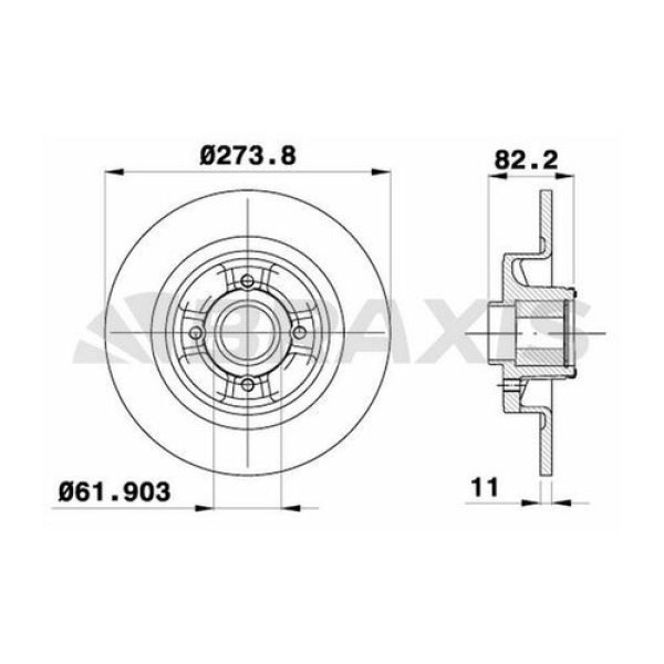 BRAXIS AD0003 Fren Diski Arka Abs Kablosu Sensörü Halkası İle Grand Scenic 1.5DCI 1.6 1.9 DCI 2.0 04 