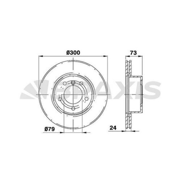 BRAXIS AD0114 Fren Diski Ön Havalı Bmw 1 Serisi E81 E82 E87 E88 03-12 3 Serisi E90 E91 318D 31 