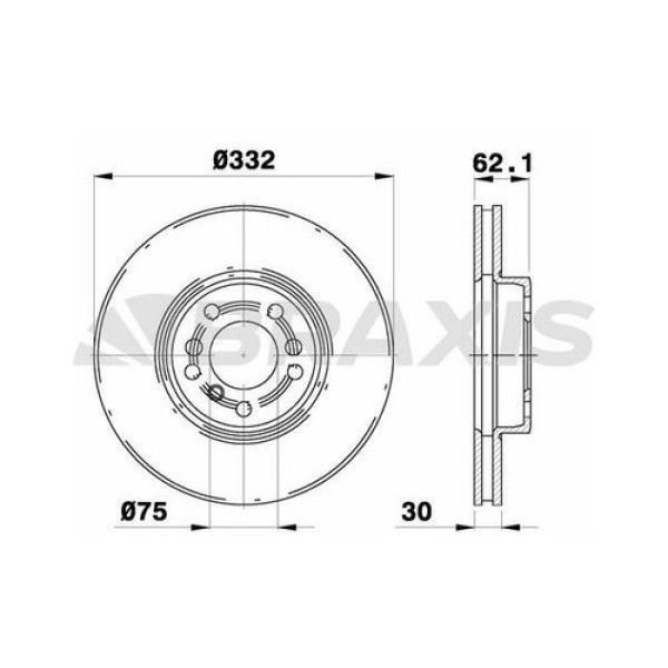 BRAXIS AD0295 Fren Diski Ön Bmw X3 3.0Sd X5 3.0I 4.4I 3.0D 06- 